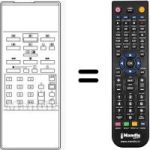 Mando a distancia equivalente Philips HVS52657
