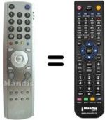 Mando a distancia equivalente JVC HVS54561