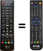 Mando a distancia equivalente LG HVS57434