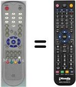 Télécommande équivalente HVS53543