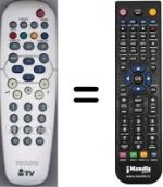 Mando a distancia equivalente Philips HVS54807