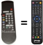 Mando a distancia equivalente Philips HVS54667