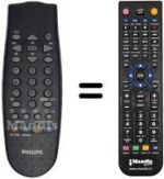 Mando a distancia equivalente Philips HVS54244