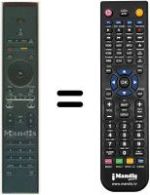 Télécommande équivalente Philips HVS59560