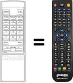 Télécommande équivalente HVS54344