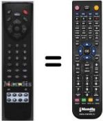 Télécommande équivalente HVS53256