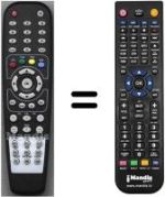 Télécommande équivalente HVS54927