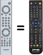Télécommande équivalente Toshiba HVS54069