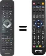 Télécommande équivalente Philips WHV12490