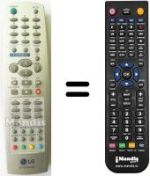 Mando a distancia equivalente LG SEC14629