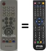 Mando a distancia equivalente Samsung WHV14487