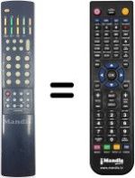 Télécommande équivalente Hitachi WHV7005