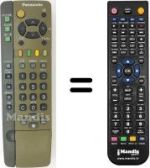 Replacement remote control Panasonic WHV5976