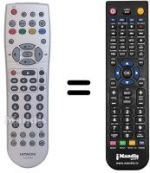 Télécommande équivalente Hitachi WHV3469