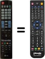 Mando a distancia equivalente LG WHV12440