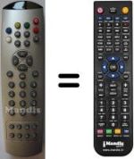 Télécommande équivalente WHV5987