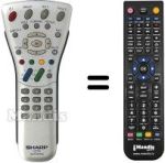 Mando a distancia equivalente Sharp SEC3450