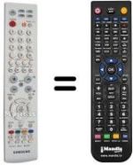 Télécommande équivalente Samsung SEC15154