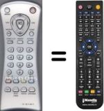 Télécommande équivalente WHV7751