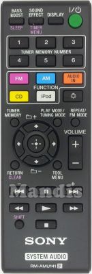 Télécommande d'origine SONY RM-AMU141 (149001411) Télécommande d'origine SONY RM-AMU141 (149001411)