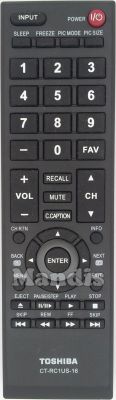 Original remote control TOSHIBA CT-RC1US-16 Original remote control TOSHIBA CT-RC1US-16