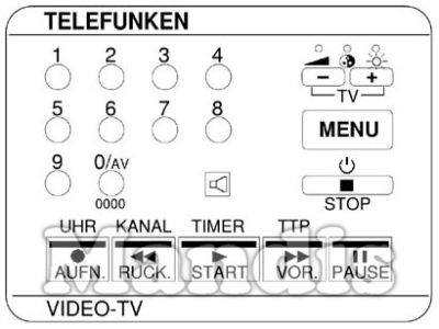 Original remote control TELEFUNKEN FB 1135 TTP (925TX1684) Original remote control TELEFUNKEN FB 1135 TTP (925TX1684)