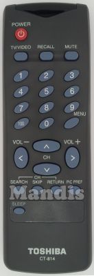 Mando a distancia original TOSHIBA CT-814 Mando a distancia original TOSHIBA CT-814