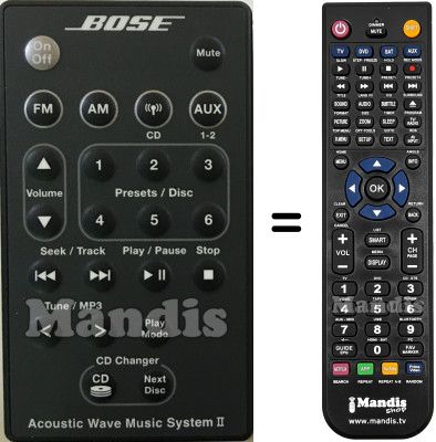 Replacement remote control Acoustic Wave Music System II