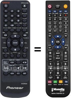Mando a distancia equivalente Pioneer AXD7634