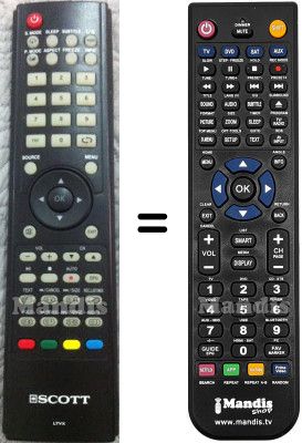 Mando a distancia equivalente Scott LTVX