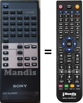 Replacement remote control Sony RM-D690 Replacement remote control Sony RM-D690