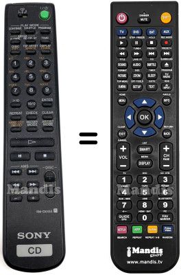 Replacement remote control Sony RM-DX455 Replacement remote control Sony RM-DX455
