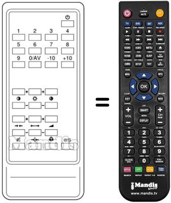 Replacement remote control 105-045H