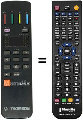 Replacement remote control Thomson 55 MV 16 TX Replacement remote control Thomson 55 MV 16 TX