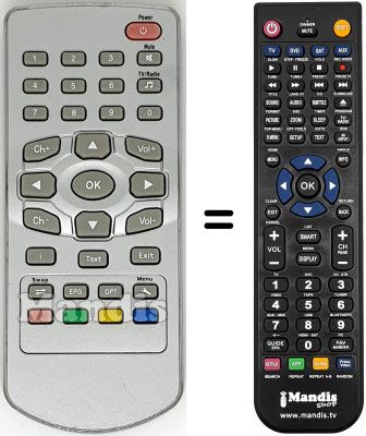 Mando a distancia equivalente Bush DFTA 1000