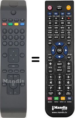 Mando a distancia equivalente Techwood TW 22916 B19 LED