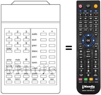 Télécommande équivalente 210 1001-9