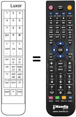 Replacement remote control 210 1017-11