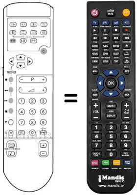 Télécommande équivalente SCHNEIDER FRANCE 28 PW 6332 Télécommande équivalente SCHNEIDER FRANCE 28 PW 6332