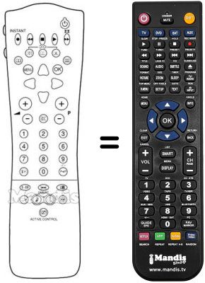 Replacement remote control SCHNEIDER FRANCE 24 PW 8506 Replacement remote control SCHNEIDER FRANCE 24 PW 8506
