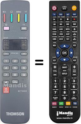 Mando a distancia equivalente Thomson 21 MS 76 G Mando a distancia equivalente Thomson 21 MS 76 G