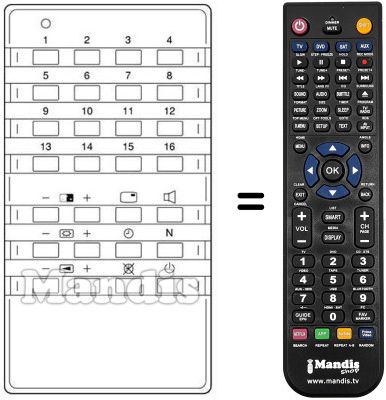 Télécommande équivalente Luma LF 67 H 90