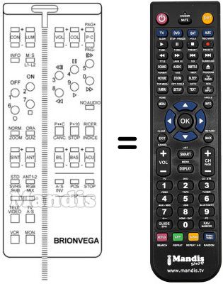 Télécommande équivalente 660.01.0222