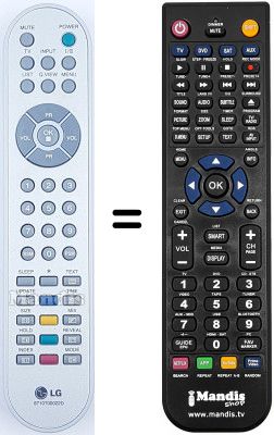 Mando a distancia equivalente LG 15 LC 1R