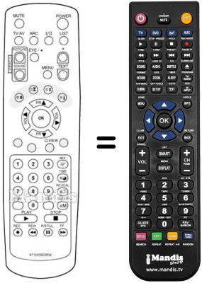 Mando a distancia equivalente 6710V00026W