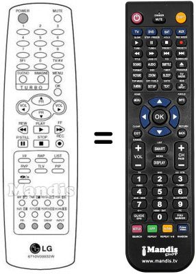 Télécommande équivalente LG 32 FZ 10PX