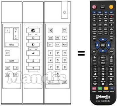 Replacement remote control 753818