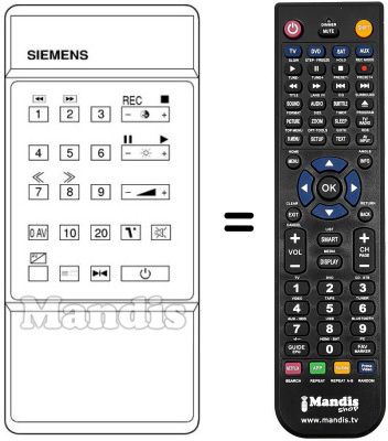 Replacement remote control 755071