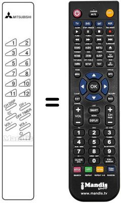 Télécommande équivalente 939P-163A1 Télécommande équivalente 939P-163A1
