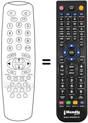 Replacement remote control Seg CT 2802